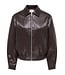JDY JDYABBY Faux Leather Jacket Chocolate Torte – Bruine dames jas van imitatieleer