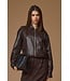 JDY JDYABBY Faux Leather Jacket Chocolate Torte – Bruine dames jas van imitatieleer