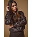 JDY JDYABBY Faux Leather Jacket Chocolate Torte – Bruine dames jas van imitatieleer