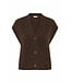 b.young BYMILLERS Button Vest Java Melange – Gebreid Damesvest met Knopen