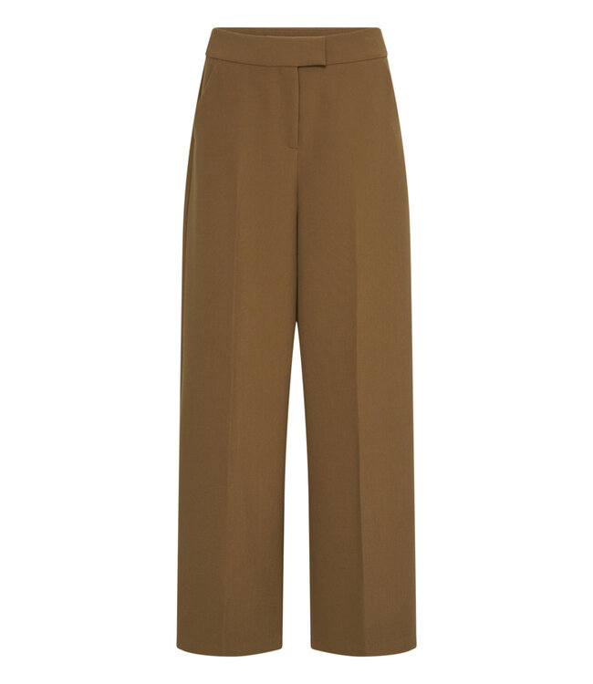 b.young BYDENOA Wide Pants Sepia – Damesbroek met Hoge Taille & Wijde Pijpen