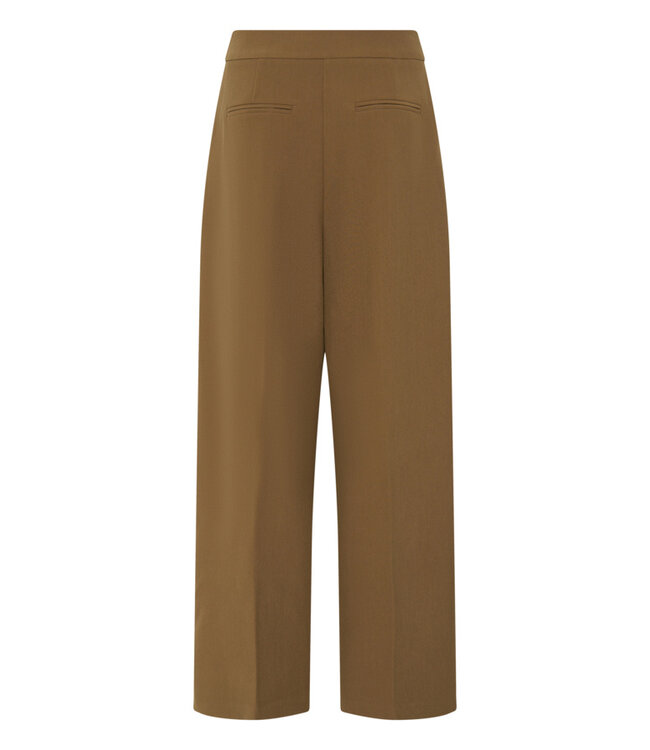 b.young BYDENOA Wide Pants Sepia – Damesbroek met Hoge Taille & Wijde Pijpen