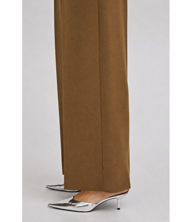 b.young BYDENOA Wide Pants Sepia – Damesbroek met Hoge Taille & Wijde Pijpen