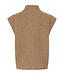 b.young BYABANNA Waistcoat Dames Humus Melange – Mouwloos Gevoerd Vest met Knopen