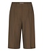 b.young BYDANTA Long Shorts Dames Sepia Melange – Lange Bermuda met Wijde Pijpen