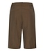 b.young BYDANTA Long Shorts Dames Sepia Melange – Lange Bermuda met Wijde Pijpen
