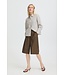 b.young BYDANTA Long Shorts Dames Sepia Melange – Lange Bermuda met Wijde Pijpen