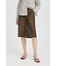 b.young BYDANTA Long Shorts Dames Sepia Melange – Lange Bermuda met Wijde Pijpen