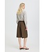 b.young BYDANTA Long Shorts Dames Sepia Melange – Lange Bermuda met Wijde Pijpen