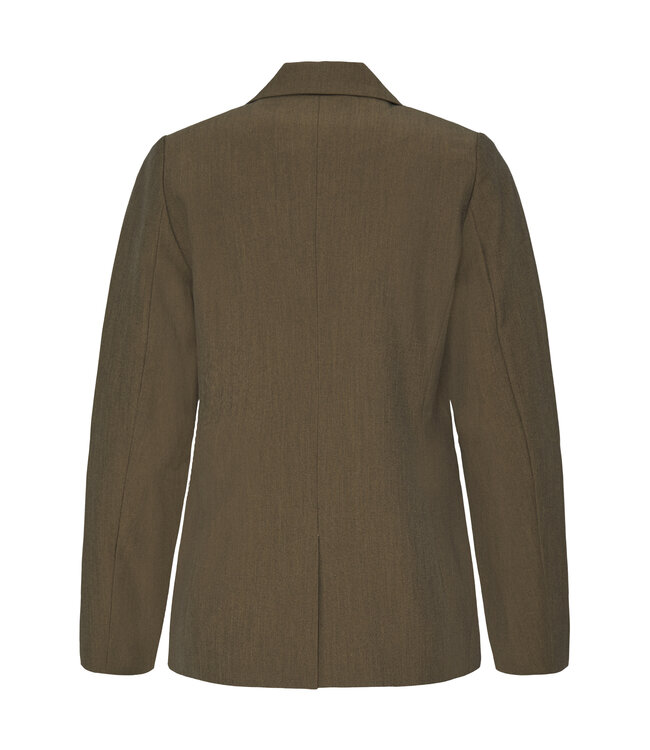 b.young BYDANTA CL Blazer 2 Sepia Melange – Elegante damesblazer met reverskraag