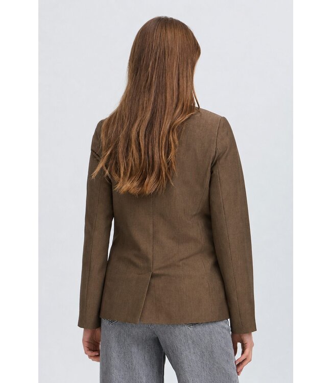 b.young BYDANTA CL Blazer 2 Sepia Melange – Elegante damesblazer met reverskraag
