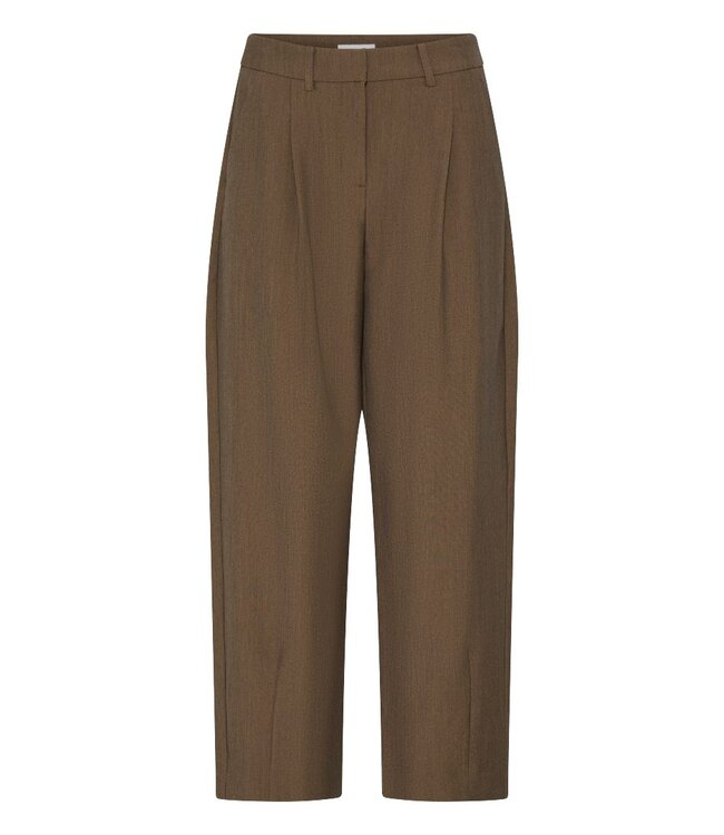 b.young BYDANTA Barrel Dart Pants Sepia Melange – Damesbroek met moderne barrel fit