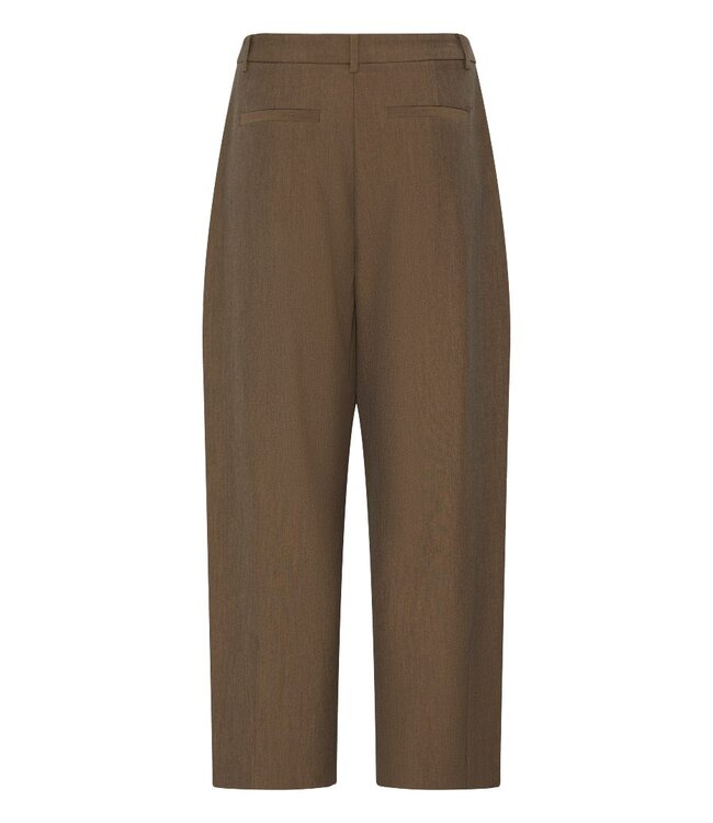 b.young BYDANTA Barrel Dart Pants Sepia Melange – Damesbroek met moderne barrel fit