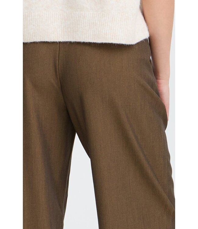 b.young BYDANTA Barrel Dart Pants Sepia Melange – Damesbroek met moderne barrel fit