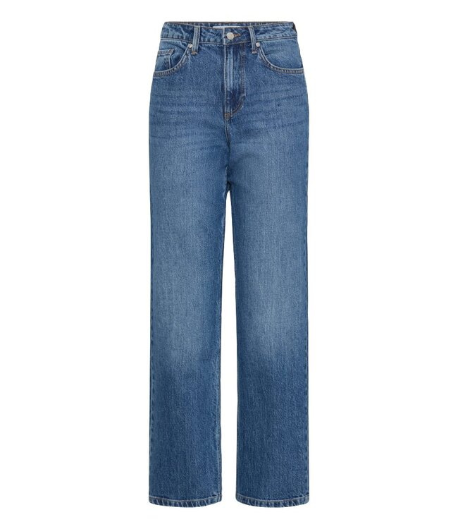 b.young BYKAJANE Straight Jeans Mid Blue Denim – Damesjeans met rechte pijpen