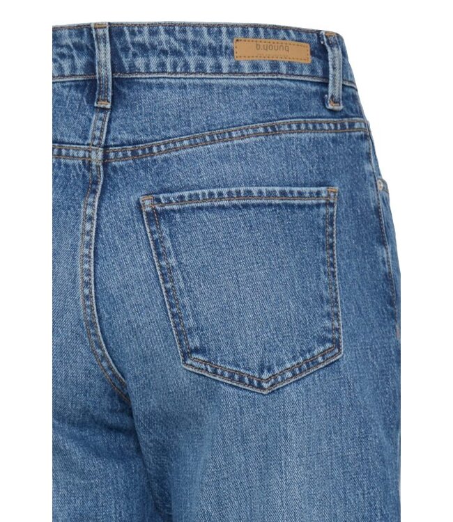 b.young BYKAJANE Straight Jeans Mid Blue Denim – Damesjeans met rechte pijpen