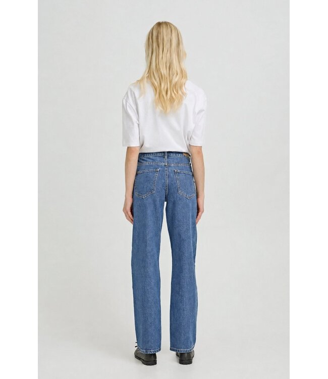 b.young BYKAJANE Straight Jeans Mid Blue Denim – Damesjeans met rechte pijpen