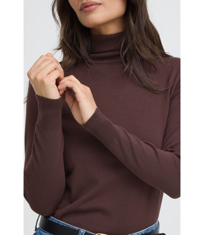b.young BYMMORLA Rollneck Java – Dames coltrui met slim fit