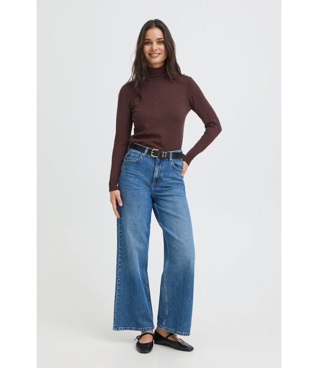 b.young BYMMORLA Rollneck Java – Dames coltrui met slim fit