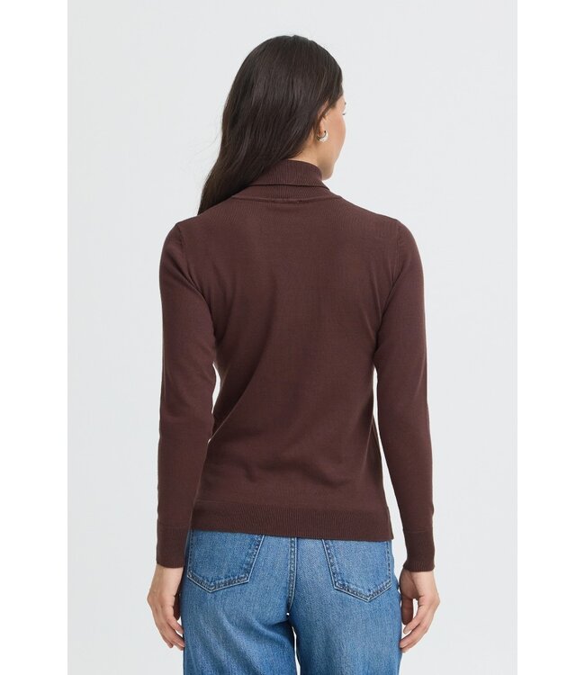 b.young BYMMORLA Rollneck Java – Dames coltrui met slim fit