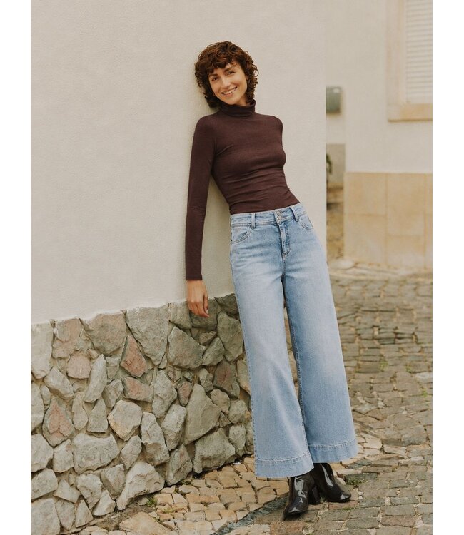 b.young BYMMORLA Rollneck Java – Dames coltrui met slim fit