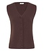 b.young BYOTARI Slipover Java – Mouwloos dames vest met knopen