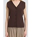 b.young BYOTARI Slipover Java – Mouwloos dames vest met knopen