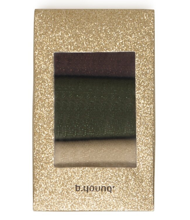 b.young BYVILAINE Sock Box 3 – 3-pack damessokken met glitter