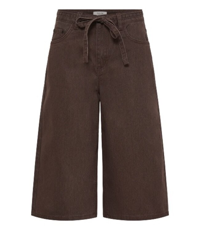 b.young BYLUPINA Shorts Java – Dames denim bermuda met wijde pijpen