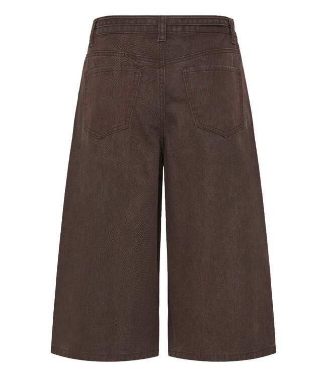 b.young BYLUPINA Shorts Java – Dames denim bermuda met wijde pijpen