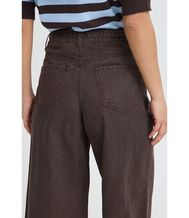 b.young BYLUPINA Shorts Java – Dames denim bermuda met wijde pijpen