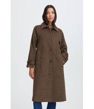 b.young BYCAMIO Coat - Olive Night Check