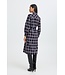 b.young BYFLANNY Shirt Dress Fig Check – Geruite katoenen midi hemdjurk