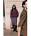 b.young BYFLANNY Shirt Dress Fig Check – Geruite katoenen midi hemdjurk