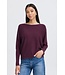 b.young BYMMORLA Bat Jumper Fig – Dames trui met vleermuismouwen