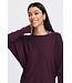 b.young BYMMORLA Bat Jumper Fig – Dames trui met vleermuismouwen
