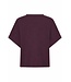 b.young BYPUSTI Loose Vest Fig – Dames sweater met korte mouwen