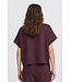b.young BYPUSTI Loose Vest Fig – Dames sweater met korte mouwen