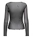 JDY JDYELSA New Life O-Neck Top Black – Dames mesh top met lange mouwen