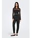 JDY JDYELSA New Life O-Neck Top Black – Dames mesh top met lange mouwen