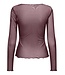 JDY JDYELSA New Life O-Neck Top Huckleberry – Dames mesh top met lange mouwen
