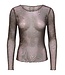 JDY JDYELSA New Life O-Neck Top Coffee Bean LEO – Dames mesh top met luipaardprint