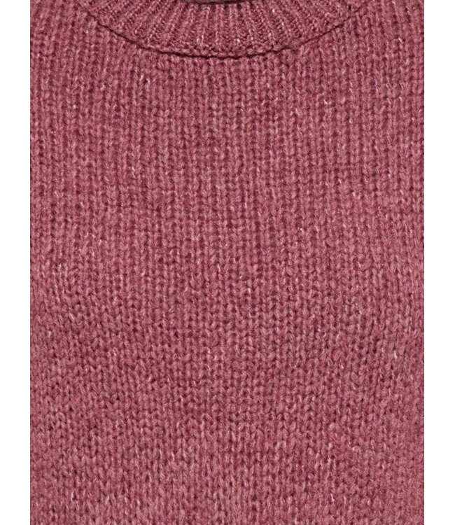 JDY JDYDICTE O-Neck Pull Deco Rose – Dames gebreide trui met halflange mouwen