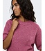 JDY JDYDICTE O-Neck Pull Deco Rose – Dames gebreide trui met halflange mouwen