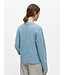 Object OBJJUNO O-Neck Pullover Blue Shadow – Dames gebreide trui loose fit