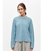 Object OBJJUNO O-Neck Pullover Blue Shadow – Dames gebreide trui loose fit
