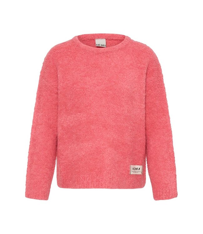 ICHI IHSARISA Pullover Fruit Dove – Dames bouclé trui relaxed fit