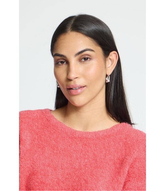 ICHI IHSARISA Pullover Fruit Dove – Dames bouclé trui relaxed fit