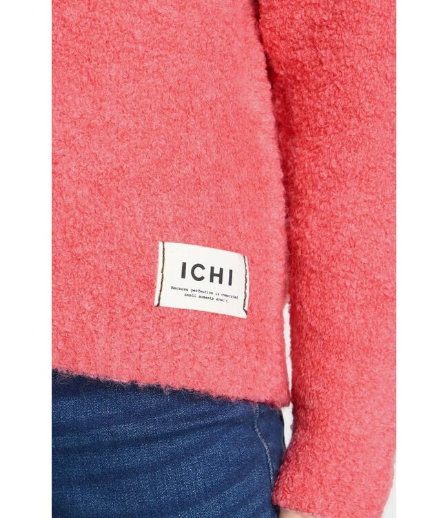ICHI IHSARISA Pullover Fruit Dove – Dames bouclé trui relaxed fit