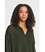 ICHI IHLULS Dress 2 Rosin – Gebreide dames midi jurk met polokraag